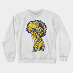 Gold and Navy Beauty In struggle Crewneck Sweatshirt